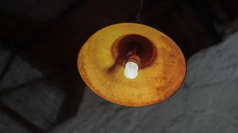 Old rusty vintage lamp Stock Footage 64465817