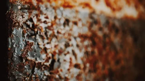 An old rusty wall with peeling paint. Decadence. Ancient and dilapidated. Stock Footage 315784487