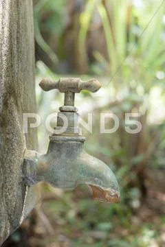 Old rusty water tap Stock Photos