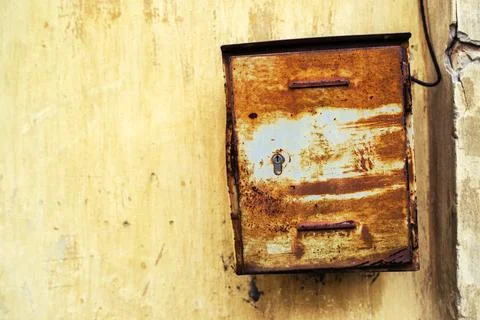 Old rusty weathered mailbox Stock Photos