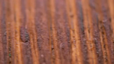 Old rusty weathered wood background with scratches and cracks with patina. Stock Footage 153693441