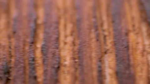 Old rusty weathered wood background with scratches and cracks with patina. Video stock 153693832