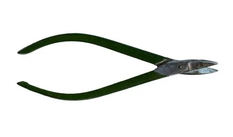 Old rusty wire cutters lie on a white background Stock Photos
