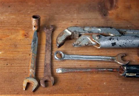 Old rusty wrenches 写真素材