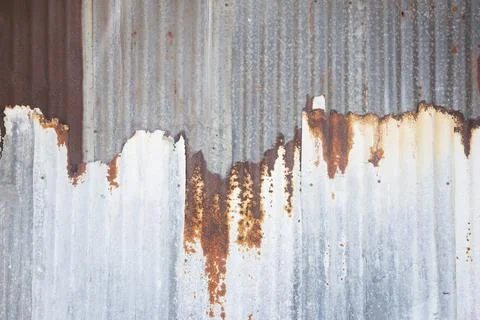 Old rusty zinc background stacked on top of each other. Stock Illustration
