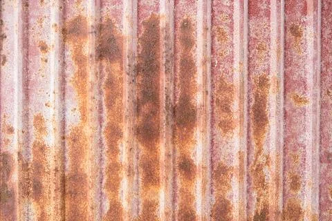 Old rusty zinc sheet wall Stock Photos