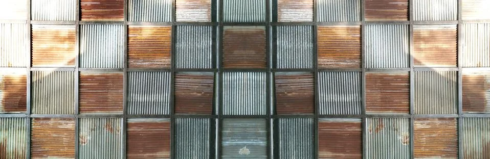 Old rusty zinc texture pattern background. 스톡 사진