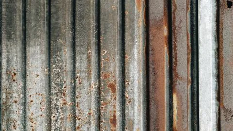 Old rusty zinc wall texture and background. Stock Photos