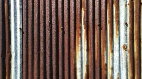 Old rusty zinc wall texture and background. Stock Photos