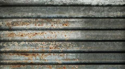 Old rusty zinc wall texture and background. Stock Photos