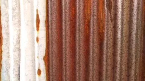 Old rusty zinc wall texture and background. Stock Photos