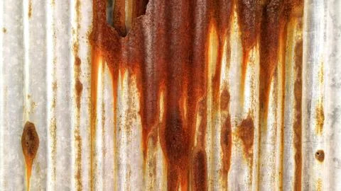 Old rusty zinc wall texture and background. Stock Photos