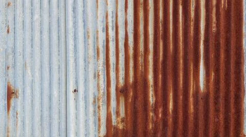 Old Rusty Zinc wall Texture Background Foto stock