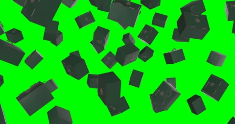 Old Safe falling slow motion - vault Stock Footage 237324955