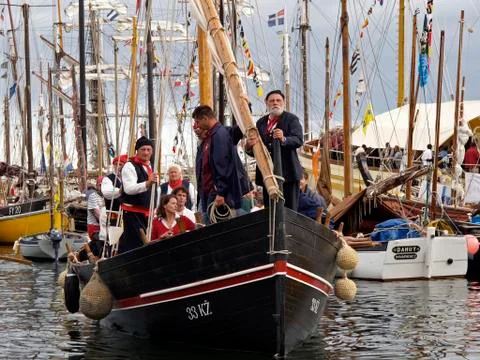 Old sail crew Stock Photos