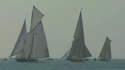 Old sail regatta 14 Stock Footage 12720451
