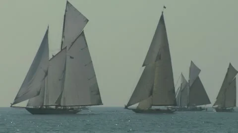 Old sail regatta 15 Stock Footage 12720524