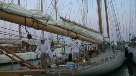 Old sail wharf 04 e Stock Footage 12721961