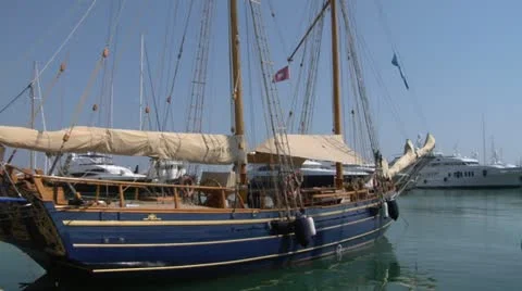 Old sail wharf 08 e Stock Footage 12724775