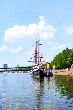 Old sailing ship in Bremen Foto stock
