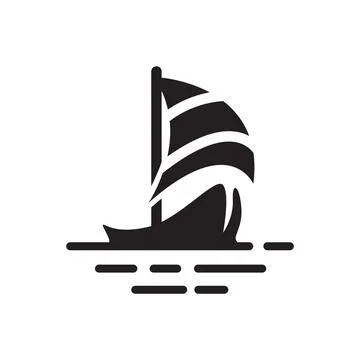 Old sailing ship icon Stock Illustration