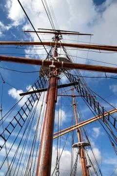 Of old sailing ship Stock Photos