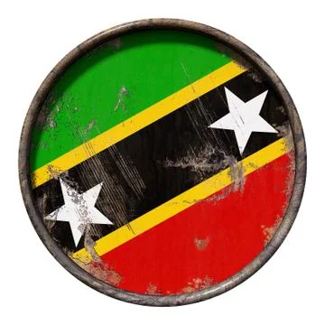 Old Saint Christopher and Nevis flag Stock Illustration