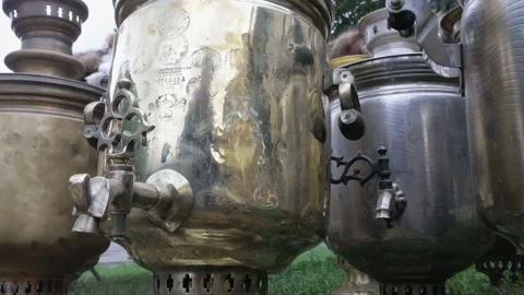 Old samovar Video stock 161595032
