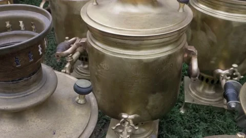 Old samovar Video stock 161595044