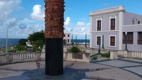 Old San Juan Totem Stock Footage