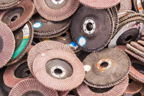 Old sanding discs Stock Photos
