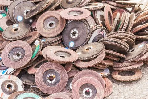 Old sanding discs Stock Photos