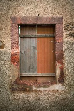 Old sandstone window frame Stock Photos