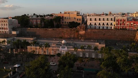 Old SanJuan 2K Drone Vídeos de archivo 100378906