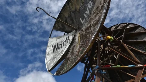 Old satellite timelapse Stock Footage 105923016