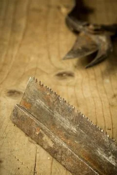 Old saw blade Stock Photos