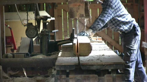 Old sawmill Stock Footage