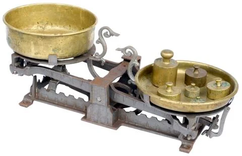 Old scale cutout Stock Photos