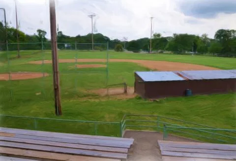 Old School Baseball Stock Illustration