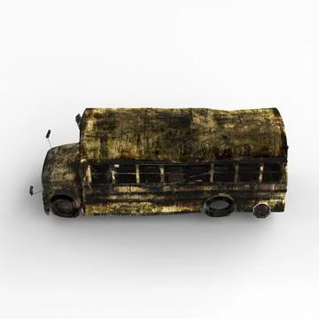 The old school bus is sitting in the studio, ready to use Ilustración de archivo