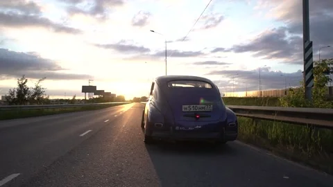 Old school car Stock Footage 162065734