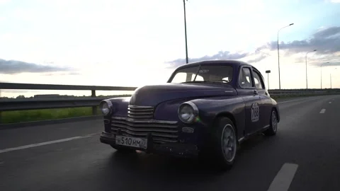 Old school car Stock Footage 162065739