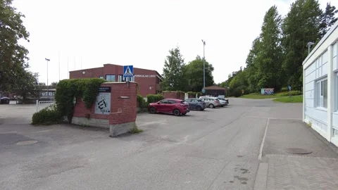 The old school centre of Kirkkonummi Stock Footage 282481382