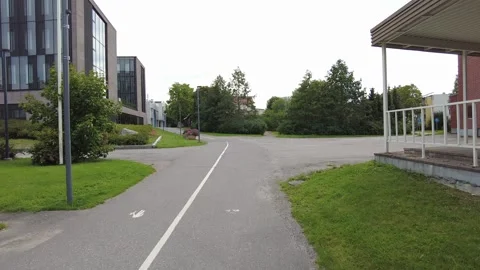 The old school centre of Kirkkonummi Stock Footage 282482842
