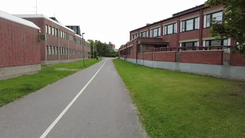 The old school centre of Kirkkonummi Stock Footage 282482850