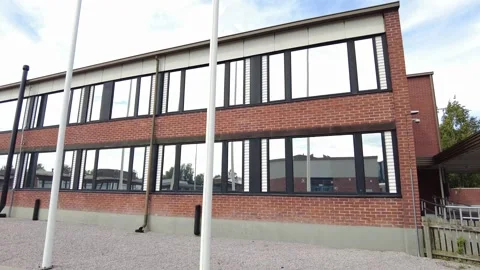 The old school centre of Kirkkonummi Stock Footage 282483040