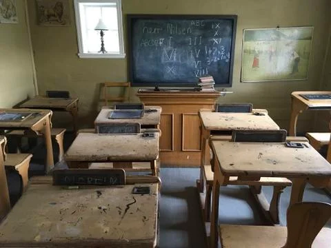 Old school classrom Stock Photos