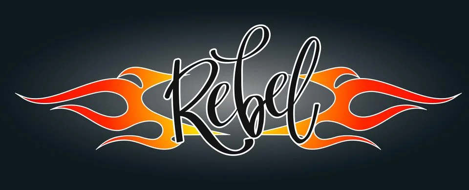 Old school flame background element Stock Illustration