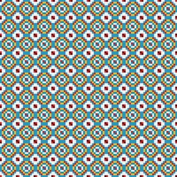 Old school game style tiled backgrounds, retro arcade decor Stock Illustration