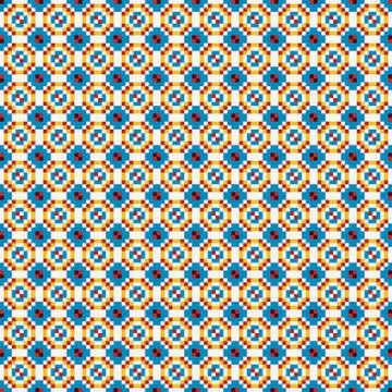 Old school game style tiled backgrounds, retro arcade decor Stock Illustration